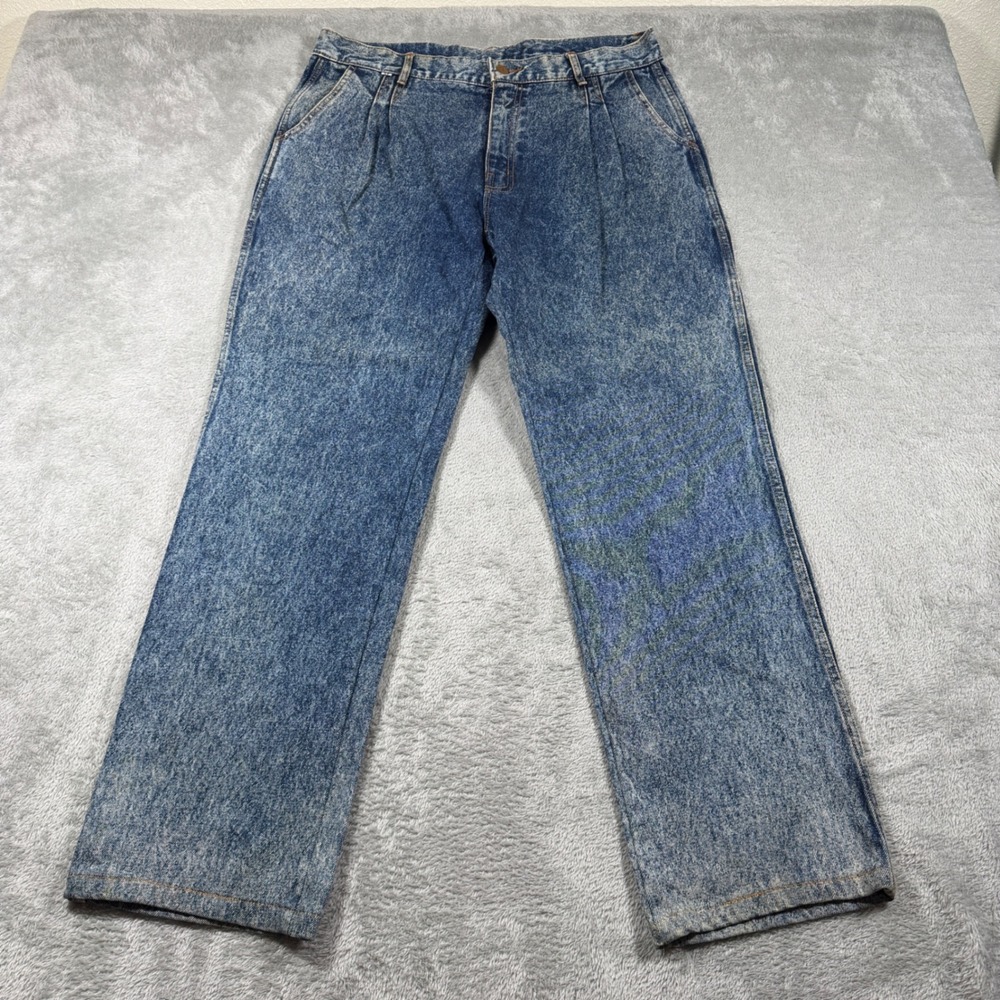 Vintage Guess Jeans Georges Marciano Acid Washed Jean Men 34x29 Pleated Straight